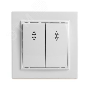 Изображение товара Переключатель двухклавишный, Эрна, белый, Stekker (шт)