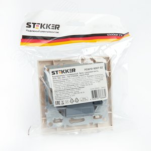 Выключатель трехклавишный, 250В, 10А, серия Эрна, слоновая кость Stekker PSW10-9007-0 39923 STEKKER - 7