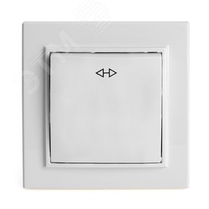 Изображение товара Переключатель одноклавишный перекрестный, Эрна, белый, Stekker (шт)