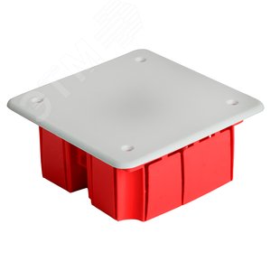 EBX30-01-1-20-92 Коробка монтажная для сплошных стен, с крышкой, 92*92*45мм, IP20, красный (GE41001)