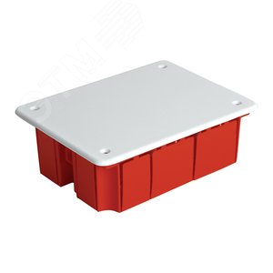EBX30-01-1-20-120 Коробка монтажная для сплошных стен, с крышкой, 120*92*45мм, IP20, красный (GE41008)