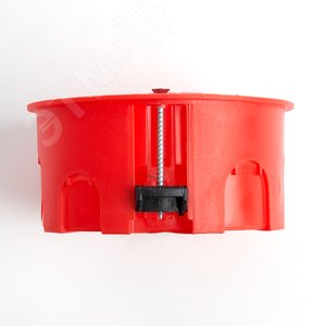 EBX30-02-1-20-80 Коробка монтажная для полых стен, с пластиковыми зажимами, с крышкой, D80*40мм, IP20, красный (GE41025) EBX30-02-1-20-80 49006 STEKKER - 5