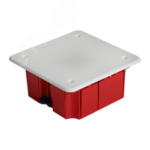EBX30-02-1-20-92 Коробка монтажная для полых стен, с пластиковыми зажимами, с крышкой, 92*92*45мм, IP20, красный (GE41022) EBX30-02-1-20-92 49007 STEKKER