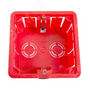 EBX30-02-1-20-92 Коробка монтажная для полых стен, с пластиковыми зажимами, с крышкой, 92*92*45мм, IP20, красный (GE41022) EBX30-02-1-20-92 49007 STEKKER - 4