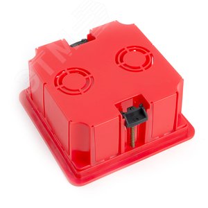 EBX30-02-1-20-92 Коробка монтажная для полых стен, с пластиковыми зажимами, с крышкой, 92*92*45мм, IP20, красный (GE41022) EBX30-02-1-20-92 49007 STEKKER - 7