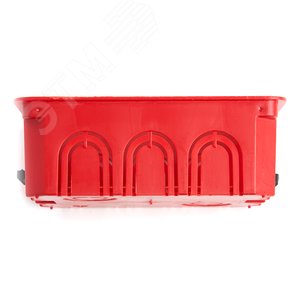 EBX30-02-1-20-120 Коробка монтажная для полых стен, с пластиковыми зажимами, с крышкой, 120*92*45мм, IP20, красный (GE41028) EBX30-02-1-20-120 49008 STEKKER - 4