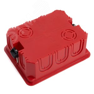 EBX30-02-1-20-120 Коробка монтажная для полых стен, с пластиковыми зажимами, с крышкой, 120*92*45мм, IP20, красный (GE41028) EBX30-02-1-20-120 49008 STEKKER - 6