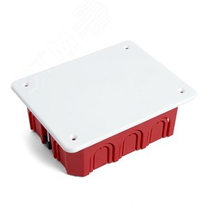 EBX30-02-1-20-120 Коробка монтажная для полых стен, с пластиковыми зажимами, с крышкой, 120*92*45мм, IP20, красный (GE41028) EBX30-02-1-20-120 49008 STEKKER - 7