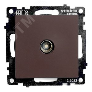 Изображение товара Розетка телевизионная одноместная (механизм), 75 Ом, 5-862МГц, Катрин, шоколад Stekker (шт)