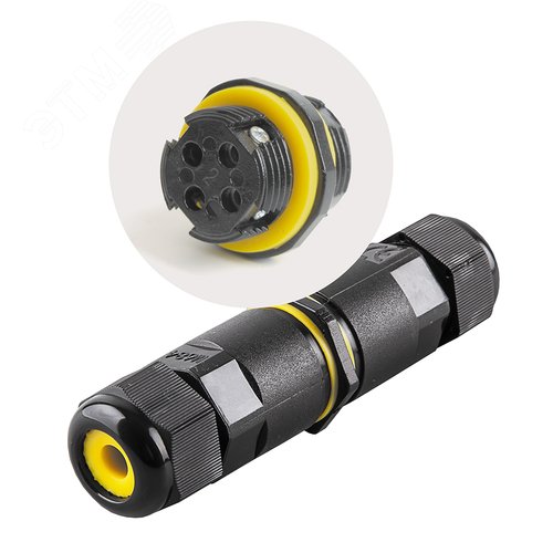 Изображение товара Коннектор водонепроницаемый трехконтактный STEKKER (шт)