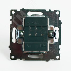 Переключатель 2-клавишный (механизм), 250В, 10А, серия Катрин,GLS10-7107-01 , белый GLS10-7107-01 STEKKER - 5