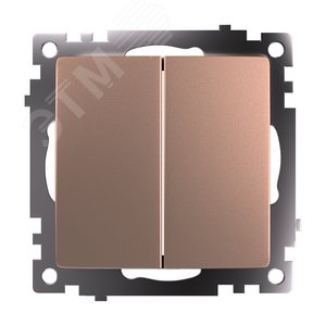 Изображение товара Переключатель двухклавишный (механизм) серия Катрин шампань STEKKER (шт)
