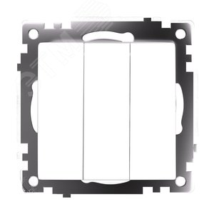 Изображение товара Выключатель трехклавишный (механизм) 250В 10А серия Катрин белый STEKKER (шт)