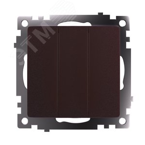Изображение товара Выключатель трехклавишный (механизм) серия Катрин шоколад STEKKER (шт)