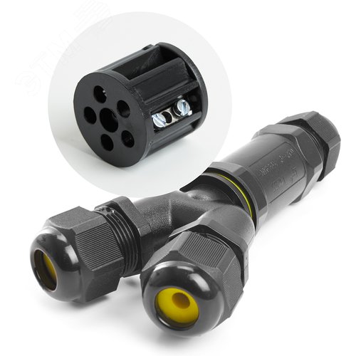 Изображение товара Коннектор водонепроницаемый трехконтактный STEKKER (шт)