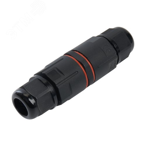 Изображение товара Коннектор 5-контактный с СМК221 пружинным контактом водонепроницаемый черный STEKKER (шт)