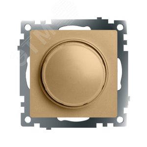Изображение товара Выключатель диммирующий TRIAC (механизм) 250В 500W серия Катрин золото STEKKER (шт)
