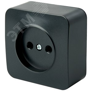 Изображение товара Розетка одноместная б/з 250В 10А серия София черный STEKKER (шт)