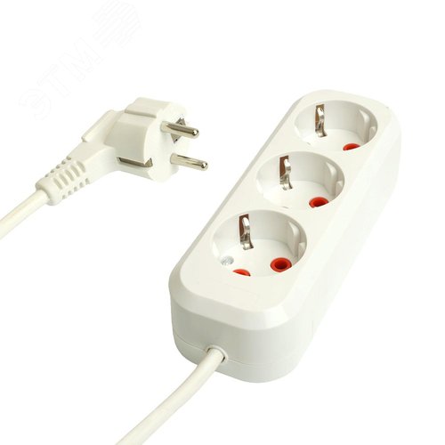Изображение товара Удлинитель 3-местный с/з 3x1мм2 7м 250В 16А Home HM06-31-07 белый (шт)