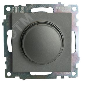 Изображение товара Выключатель диммирующий TRIAC (механизм) 250В 500W серия Катрин графит STEKKER (шт)