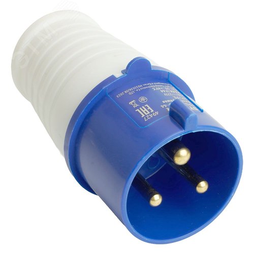 Изображение товара Вилка прямая ST-023 32А 220В 2P+PE IP44 PPG32-023-44 STEKKER (шт)