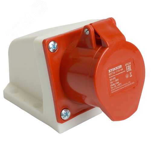 Изображение товара Розетка стационарная ST-114 16А 380В 3P+PE IP44 RST16-114-44 STEKKER (шт)
