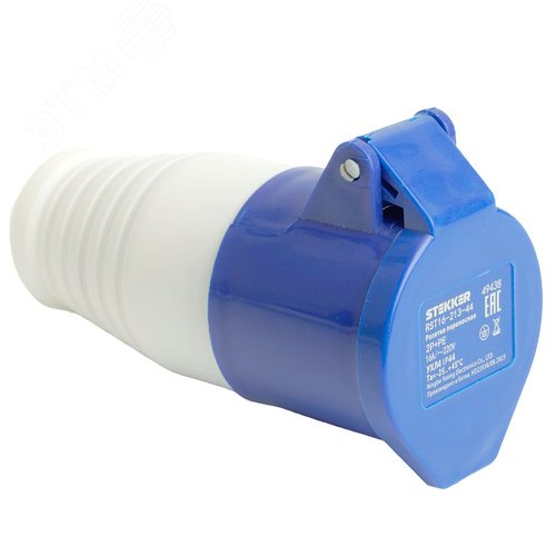 Изображение товара Розетка переносная ST-213 16А 220В 2P+PE IP44 RST16-213-44 STEKKER (шт)