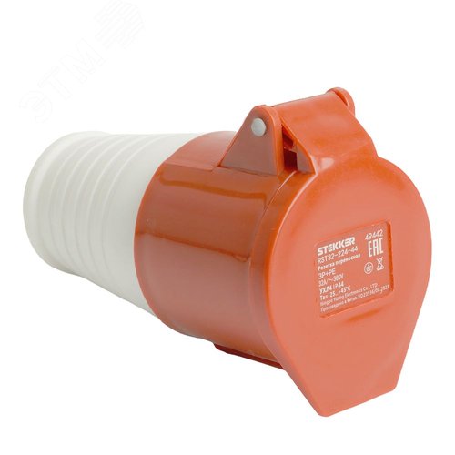 Изображение товара Розетка переносная ST-224 32А 380В 3P+PE IP44 RST32-224-44 STEKKER (шт)