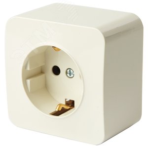 Изображение товара Розетка одноместная с/з 250В 10А серия София слоновая кость STEKKER (шт)