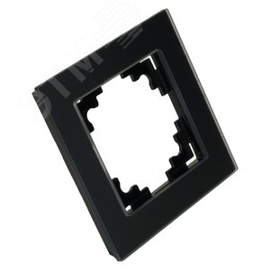 Рамка 1-местная, стекло, серия Катрин, GFR00-7001-05, черный GFR00-7001-05 49178 STEKKER - 2