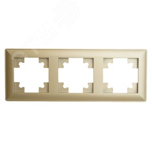 Изображение товара Рамка трехместная пластик серия Катрин золото STEKKER (шт)