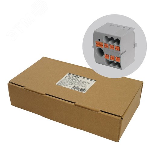 Изображение товара Зажим блочный PT распред. на 6 точ,сеч 2,5 мм2,690V,41А, интегр.1 точка,серый STEKKER (шт)