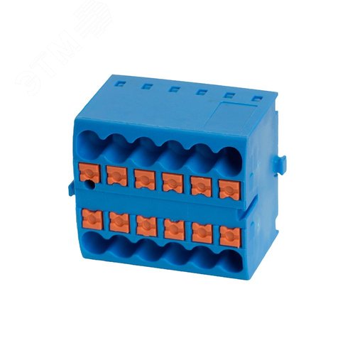 Изображение товара Зажим блок распределительный РТ на 12 точек 2,5мм2 450в 24А синий STEKKER (шт)
