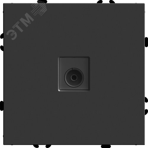Изображение товара Розетка телевизионная 1-местная (механизм), 75 Ом, 5-862МГц, Эмили,, черный уголь, soft touch (шт)