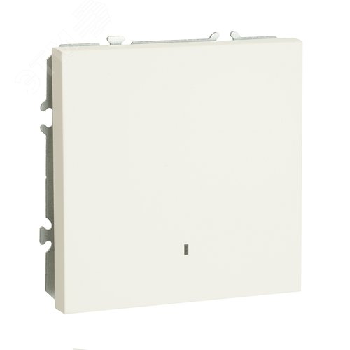 Изображение товара Выключатель 1-клавишный c индикатором (механизм), 250В, 10А, серия Эмили,белый фарфор soft touch (шт)