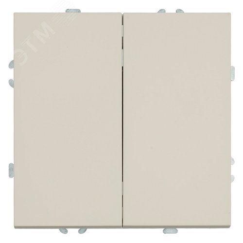 Изображение товара Выключатель 2-клавишный (механизм) 250В 10А кашемир soft touch серия Эмили STEKKER (шт)