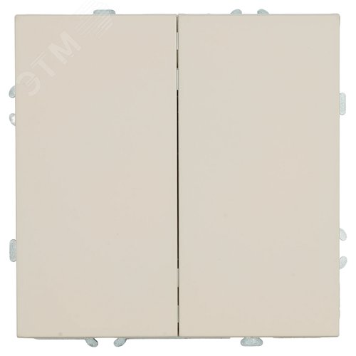 Изображение товара Переключатель 2-клавишный (механизм) 250В 10А кашемир soft touch серия Эмили STEKKER (шт)