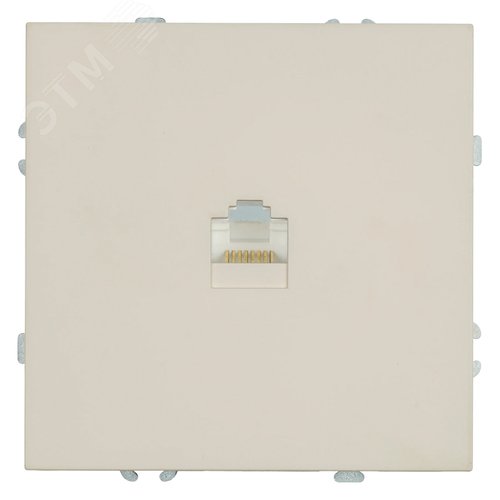 Изображение товара Розетка компьютерная 1-местная RJ-45 (механизм) кашемир soft touch серия Эмили STEKKER (шт)