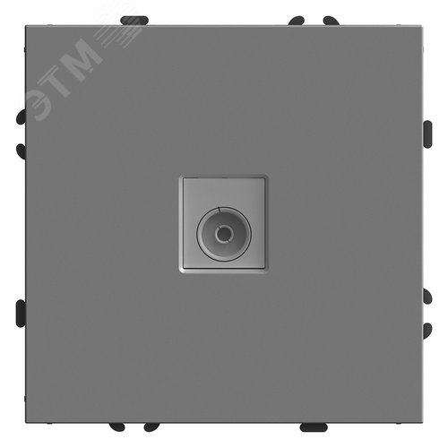 Изображение товара Розетка телевизионная 1-местная (механизм), 75 Ом, 5-862МГц серия Эмили,платиново-серый soft touch STEKKER (шт)