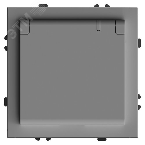 Изображение товара Розетка 1-местная с крышкой с защитной шторкой с/з, 250В, 16А, серия Эмили, платиново-серый soft touch STEKKER (шт)