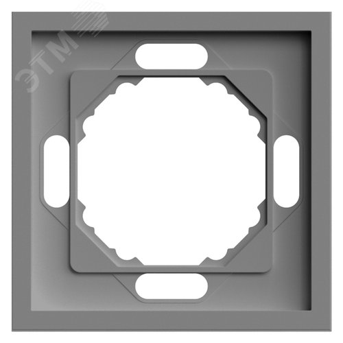 Изображение товара Рамка 1-местная, Эмили,, платиново-серый, soft touch (шт)