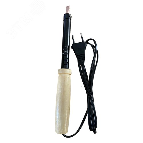 Изображение товара Паяльник 80 Вт с деревянной ручкой, нихромовый нагреватель, долговечное жало 230В (шт)