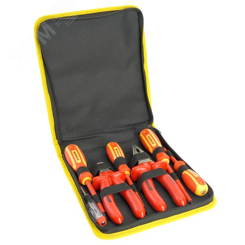 Изображение товара Набор диэлектрических инструментов 6 предметов + тестер напряжения (шт)