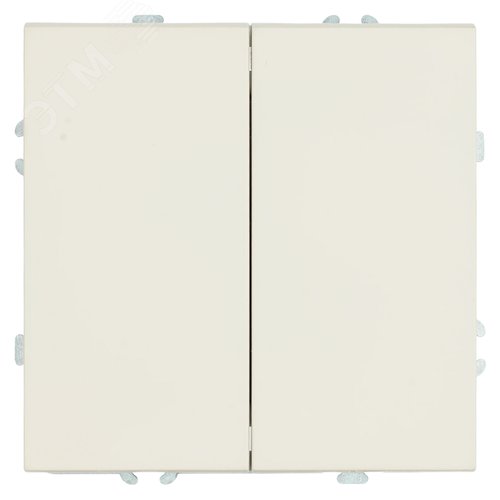 Изображение товара Переключатель перекрестный двухклавишный (механизм) 250В 10А кашемир soft touch серия Эмили STEKKER (шт)