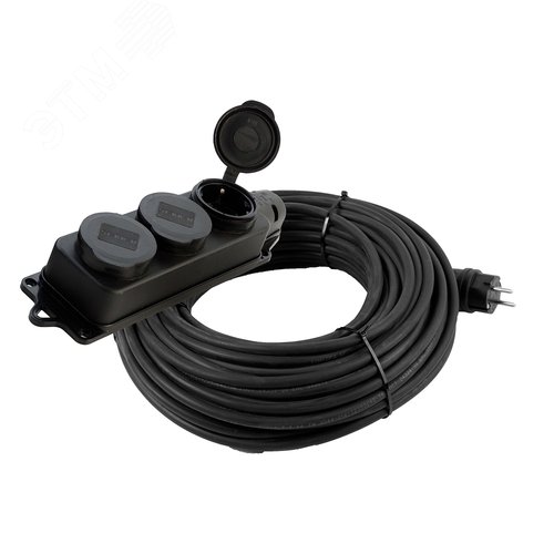 Изображение товара Удлинитель 3-местный с/з КГ 3х1,5мм2 IP44 20 м 16 A Professional PRF03-31-3-20 (шт)