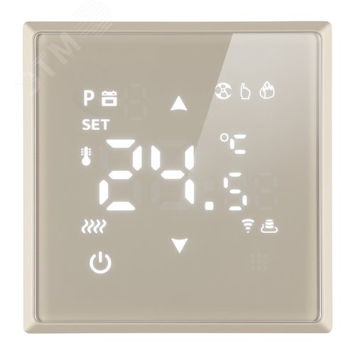 Изображение товара Терморегулятор Wi-Fi (механизм) 250В 3500Вт серия Эмили кашемир soft touch STEKKER (шт)