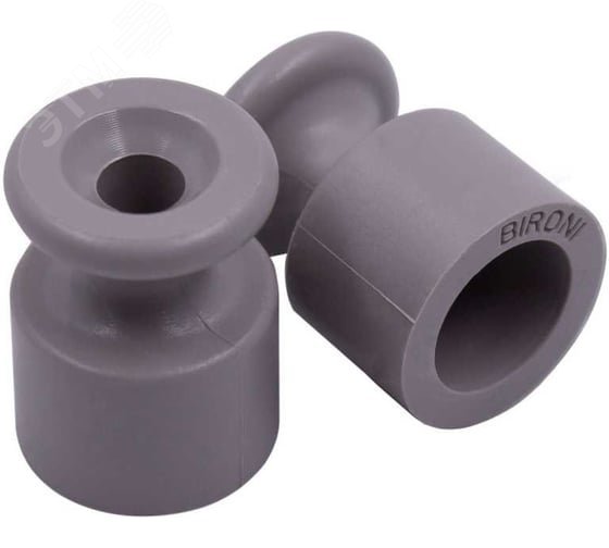 Изображение товара Изолятор для наружного монтажа пластик титан Bironi 10 шт стильный и надежный