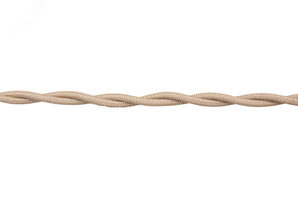 Изображение товара Ретро провод 2х0,75 Песочное золото 150м для электромонтажа