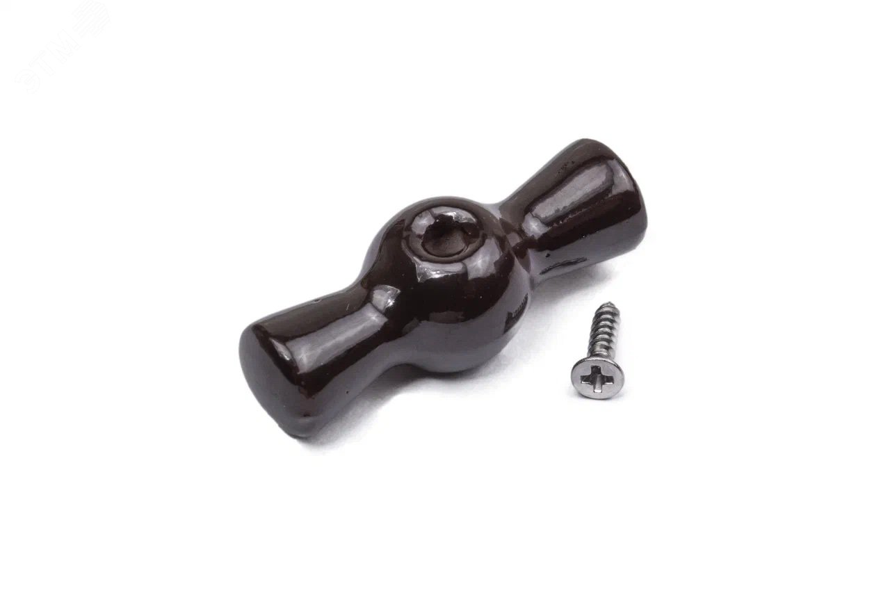 Изображение товара Керамическая ручка выключателя Bironi коричневая B-901-02