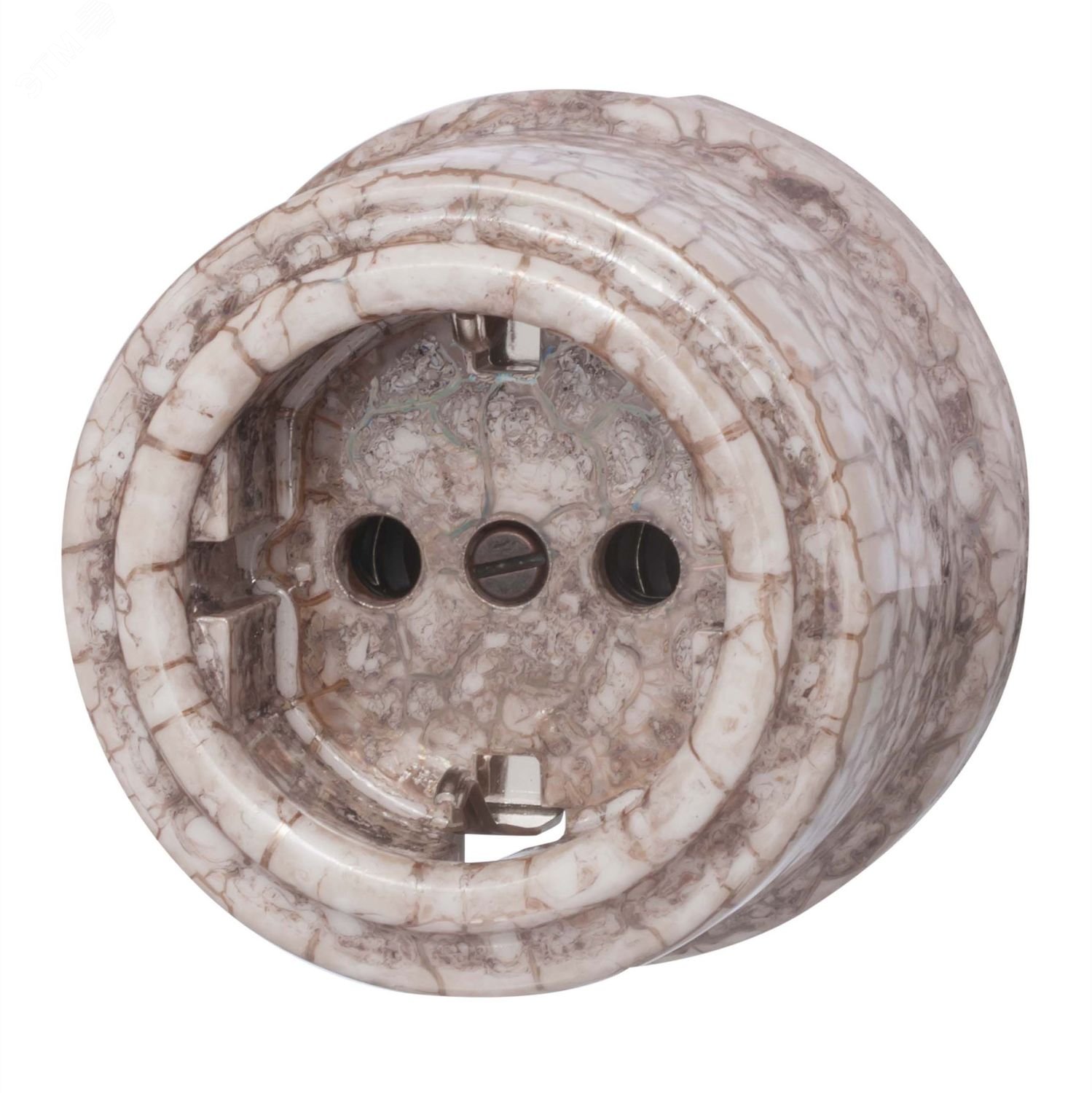 Изображение товара Розетка Bironi с заземлением керамика многоцветный наружная монтаж